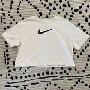 Nike White Cropped T-Shirt